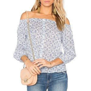 Paige Savannah off the shoulder top in pristine and infinity. Size M. EUC